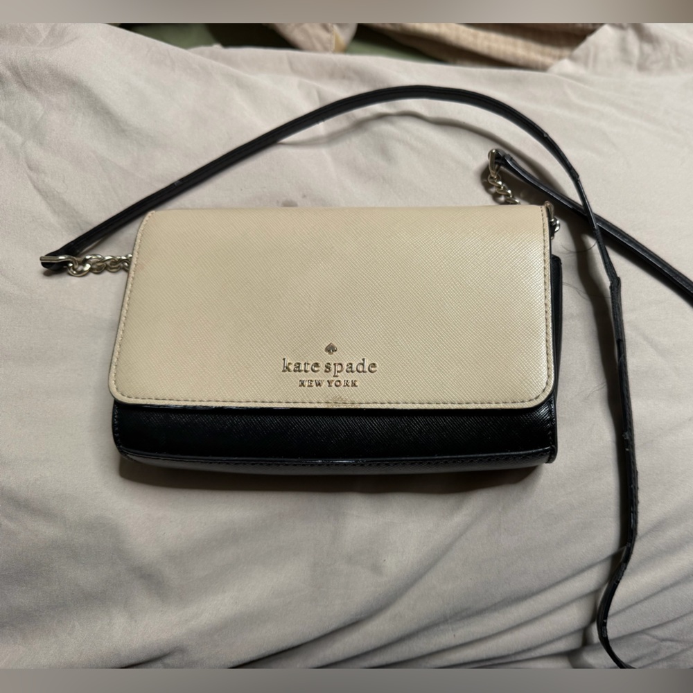 Kate Spade Cream and Black Crossbody Bag